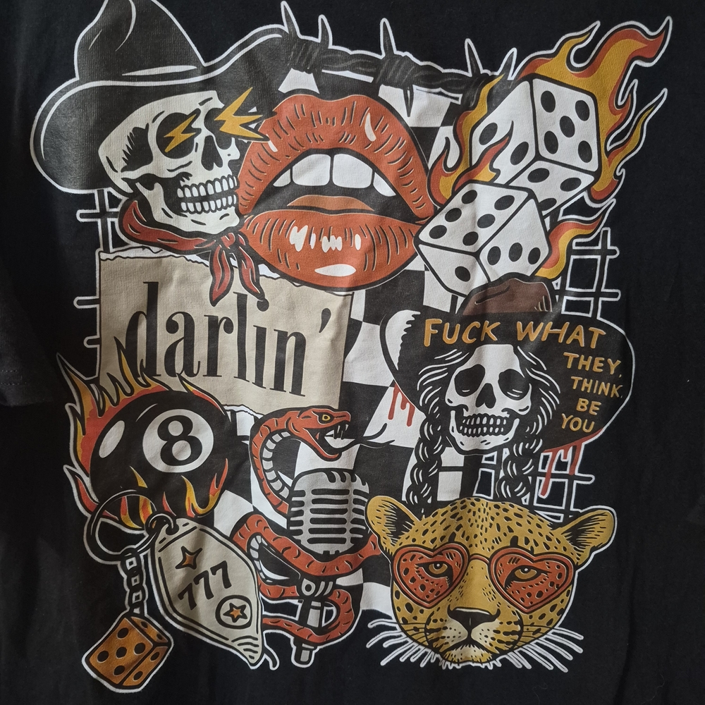 Gildan Black Graphic Tee with Bold Design